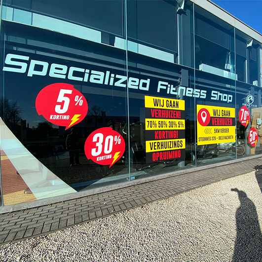Visuele communicatie - Etalage fitness